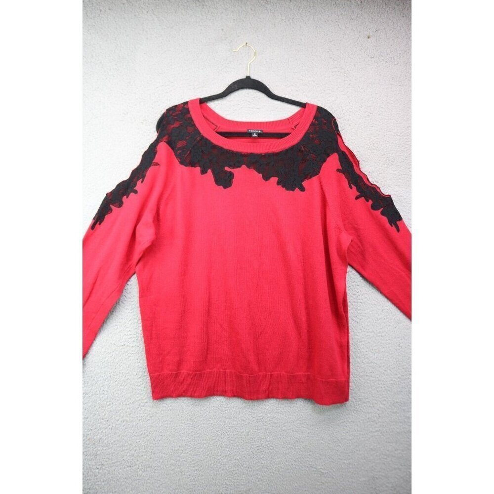 Torrid Long Sleeve Sweater-Cut-Out-Lace-Size 2X-Whimsigoth